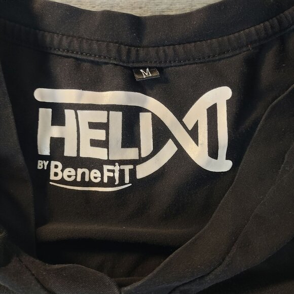 Helix by Benefit Womens Scrub Top Black Size M Stretch V Neck Workwear Pocket - Picture 8 of 11